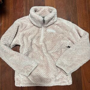 Columbia Plush Fireside 1/4 Zip Fleece Pullover Light Blush Pink Girls 7/8